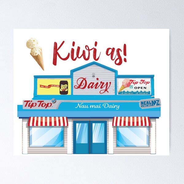 Item preview, Down to the dairy, Kiwi as!  designed and sold by Zelandia.