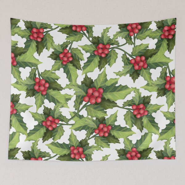 Item preview, Christmas Red Berries Seamless Pattern designed and sold by silviaol.