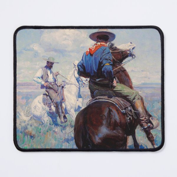 Item preview, Two Men Met in Grim Defiance | William Herbert Dunton | 1910 Wild West Western Art designed and sold by CJET.