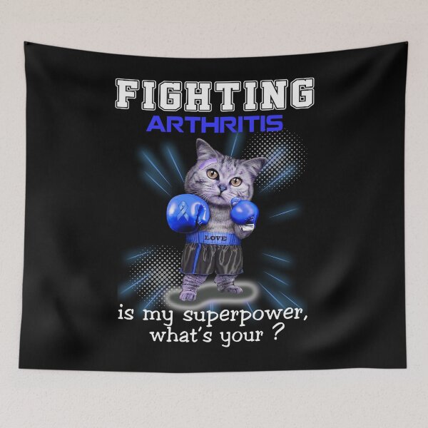 Item preview, Funny Cat Fighting Arthritis Is My Superpower What's Your designed and sold by Kohend.