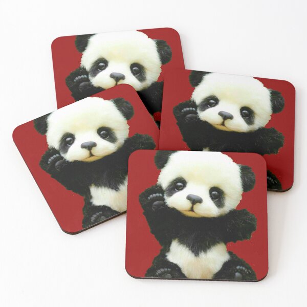 Item preview, Panda Bear Teddy Bear Red designed and sold by Rowena Jones.