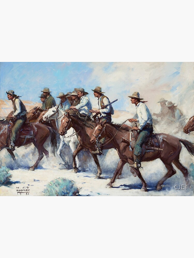 the-posse-william-henry-koerner-1931-wild-west-art-poster-for