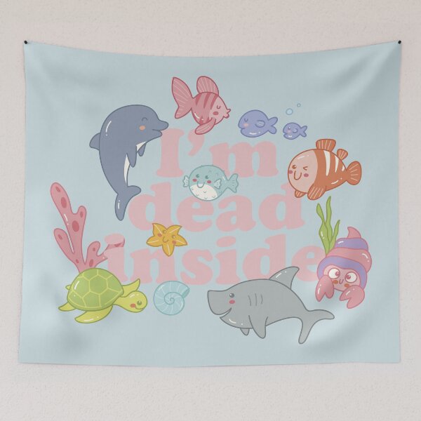 Item preview, I'm dead inside (a fishy meme) designed and sold by Ashley Castleton.