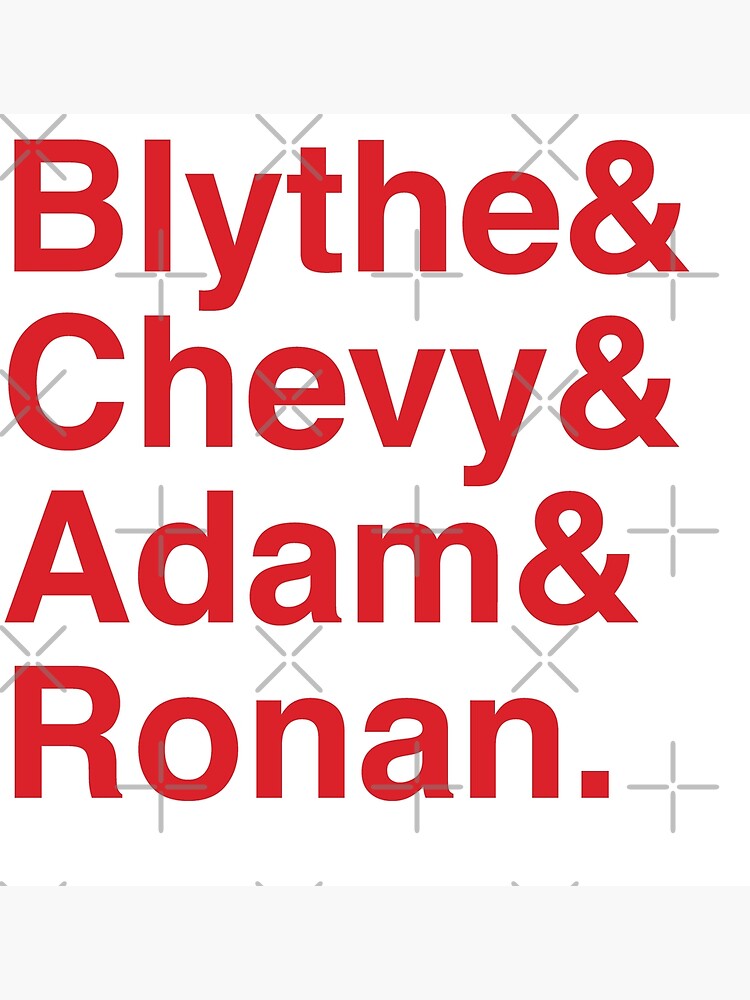 "Blythe & Chevy & Adam & Ronan." Poster for Sale by FunnyClever Redbubble