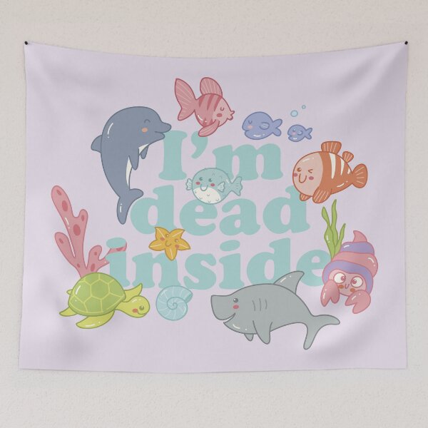 Item preview, I'm dead inside (a fishy meme) designed and sold by Ashley Castleton.