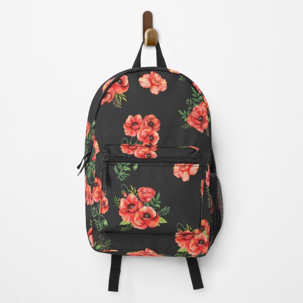 Item preview, Vibrant Watercolor Red Poppy Flowers Botanical Floral Pattern designed and sold by silviaol.