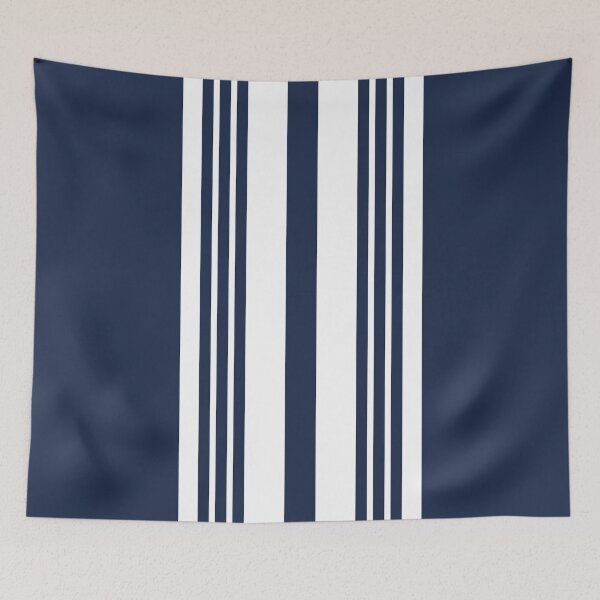 Item preview, Retro Sport Racing Stripes Navy Blue designed and sold by VintageRetroDep.