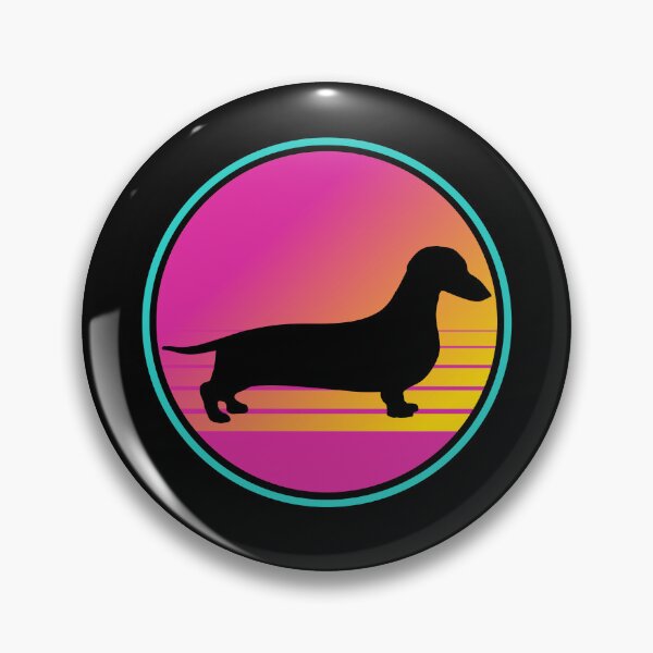 Artikelvorschau, Retro Summer Beach 80er Miami Dackel Hundegeschenk entworfen und verkauft von Guarddogdrive.