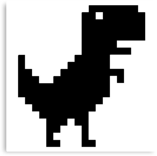 t rex pixel game