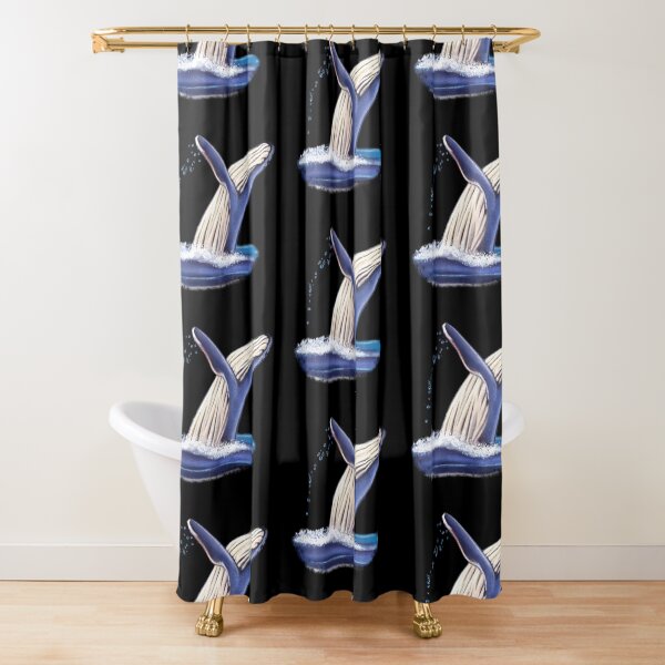 Briser la baleine Rideau de douche