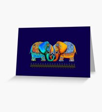 Kleinste Elefant-Liebes-Verbindungen Grußkarte