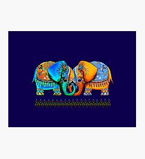 Littlest Elephant Love Links Photographic Print
