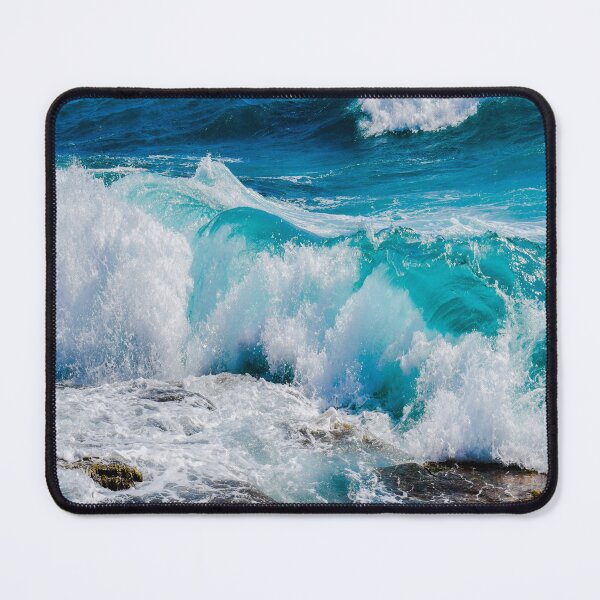 Item preview, Deep Blue Wavy Ocean Rocky Beach designed and sold by AJDesignsstuff.