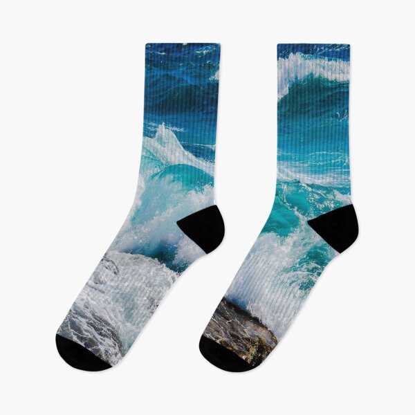Item preview, Deep Blue Wavy Ocean Rocky Beach designed and sold by AJDesignsstuff.