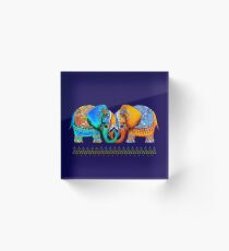 Littlest Elephant Love Links Acrylic Block