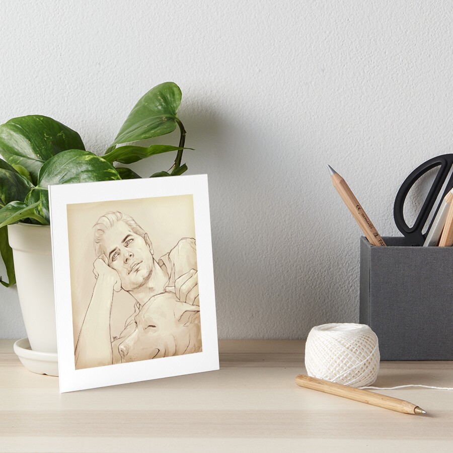 Looking at her (dreamy!Cullen) Art Board Print