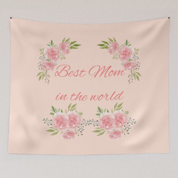 Item preview, "Best Mom in the World" Pink Carnation Mother's Day 2022 Gift idea. designed and sold by HiruK.