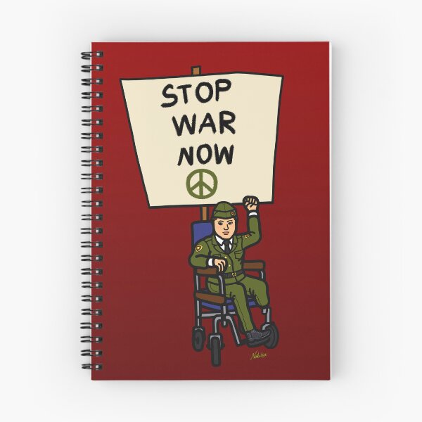 Item preview, Disability veteran military on wheelchair protest anti-war designed and sold by Nalidsa Sukprasert.