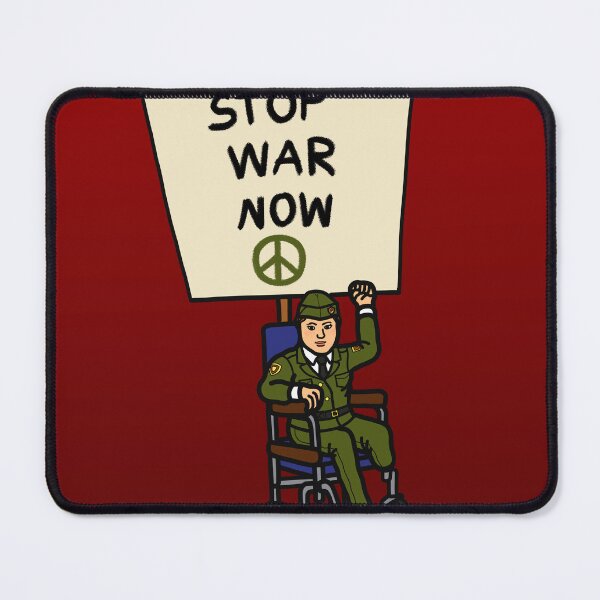 Item preview, Disability veteran military on wheelchair protest anti-war designed and sold by Nalidsa Sukprasert.