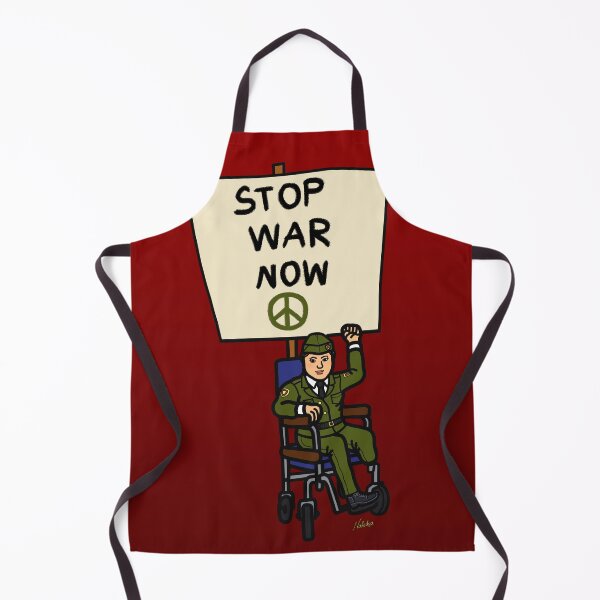 Item preview, Disability veteran military on wheelchair protest anti-war designed and sold by Nalidsa Sukprasert.
