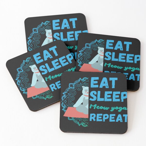 Item preview, Eat, sleep,  meow yoga,  repeat designed and sold by T-ShirtIn85.