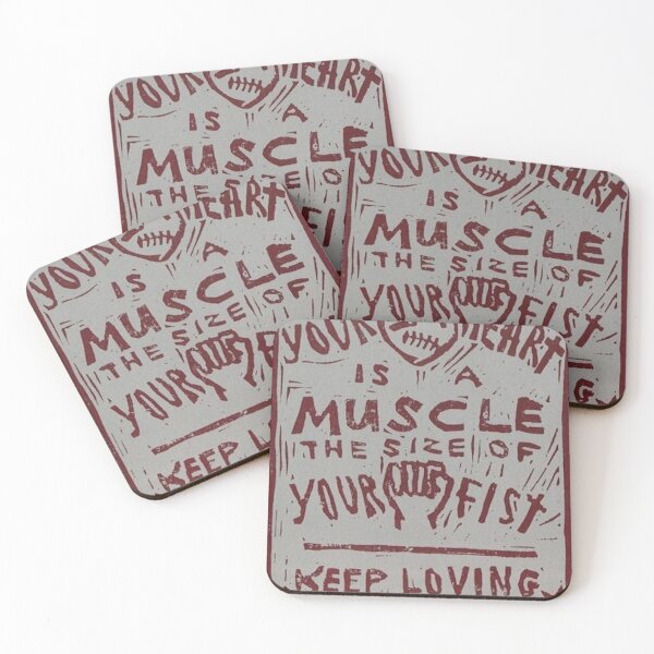 Item preview, Your Heart is a Muscle Keep Loving Keep Fighting designed and sold by skaterpoop.