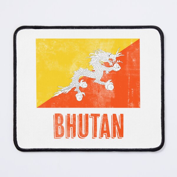 Item preview, Flag of Bhutan "Grunge" look. designed and sold by KTSubz Faith & Fun Designs.