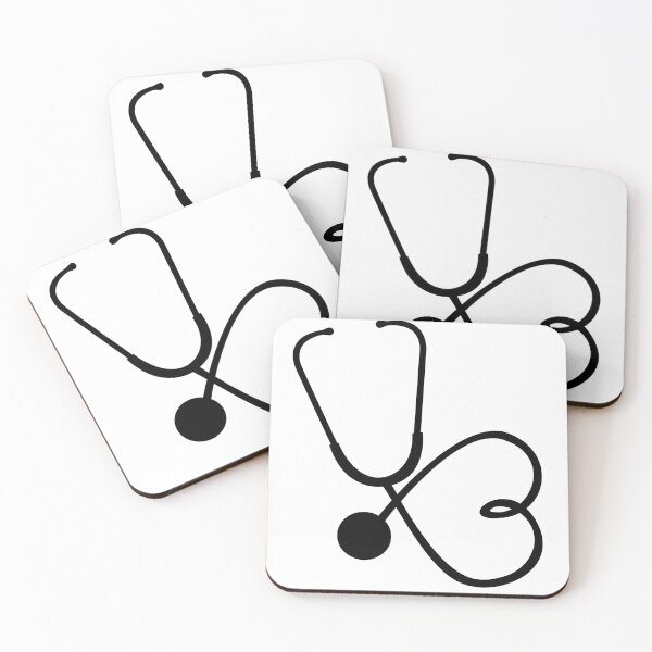 Item preview, BLACK HEART STETHOSCOPE designed and sold by ALEXANDREART.