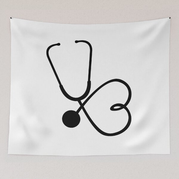 Item preview, BLACK HEART STETHOSCOPE designed and sold by ALEXANDREART.