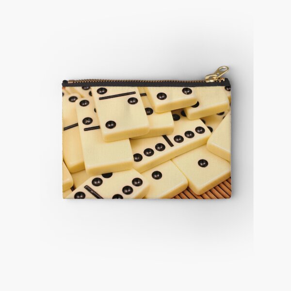 Item preview, White dominoes pieces arranged for game play designed and sold by tethysimaging.