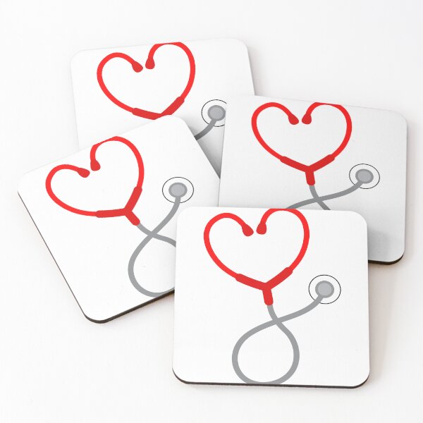 Item preview, RED HEART STETHOSCOPE designed and sold by ALEXANDREART.