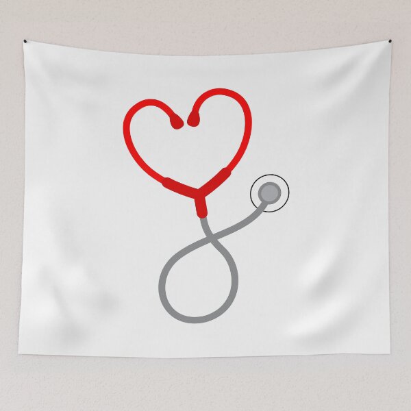 Item preview, RED HEART STETHOSCOPE designed and sold by ALEXANDREART.