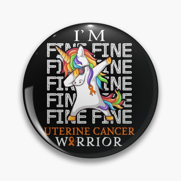Item preview, Unicorn Uterine Cancer Warrior I'm Fine Uterine Cancer Awareness designed and sold by Hatjar.