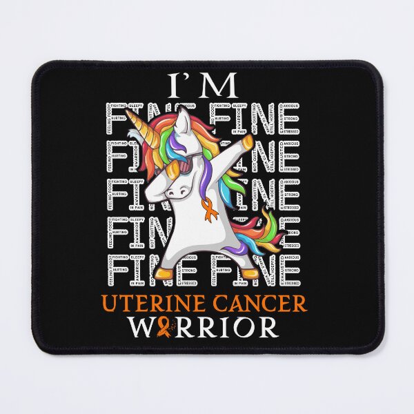 Item preview, Unicorn Uterine Cancer Warrior I'm Fine Uterine Cancer Awareness designed and sold by Hatjar.