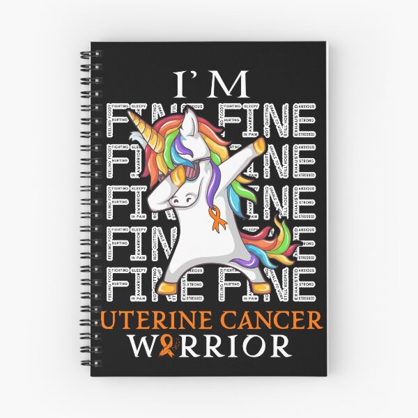 Item preview, Unicorn Uterine Cancer Warrior I'm Fine Uterine Cancer Awareness designed and sold by Hatjar.