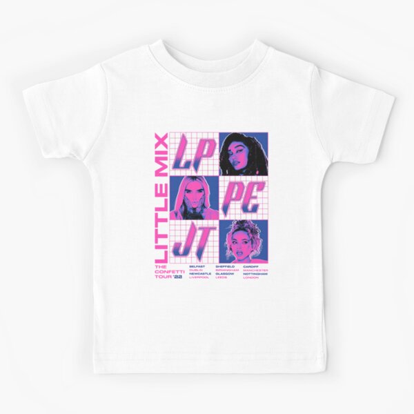 79St Wear Little Mix Concert Personalised Black T-Shirt for Kids/Girls