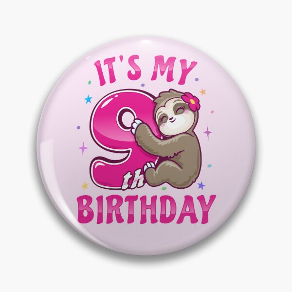Item preview, Its My 9th Birthday Girls Pink Sloth designed and sold by pablomendoza.