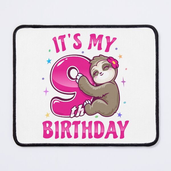 Item preview, Its My 9th Birthday Girls Pink Sloth designed and sold by pablomendoza.