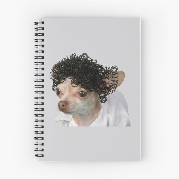 Item preview, a little chihuahua wearing a curly wig    designed and sold by Spaspart.