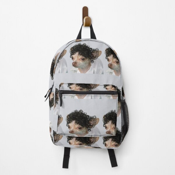 Item preview, a little chihuahua wearing a curly wig designed and sold by Spaspart.
