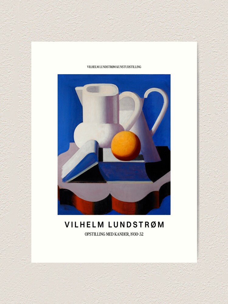 Vilhelm Lundstrom Print Exhibition Museum Poster Still Swedish Painting Wall art Geometric Cubism Gallery Scandinavian Nordic Modern" Art Print for Sale by Papergrphc | Redbubble