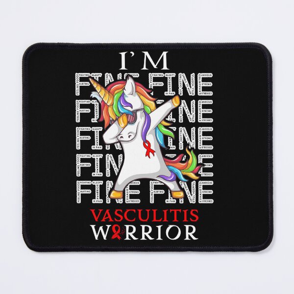 Item preview, Unicorn Vasculitis Warrior I'm Fine Vasculitis Awareness designed and sold by Hatjar.