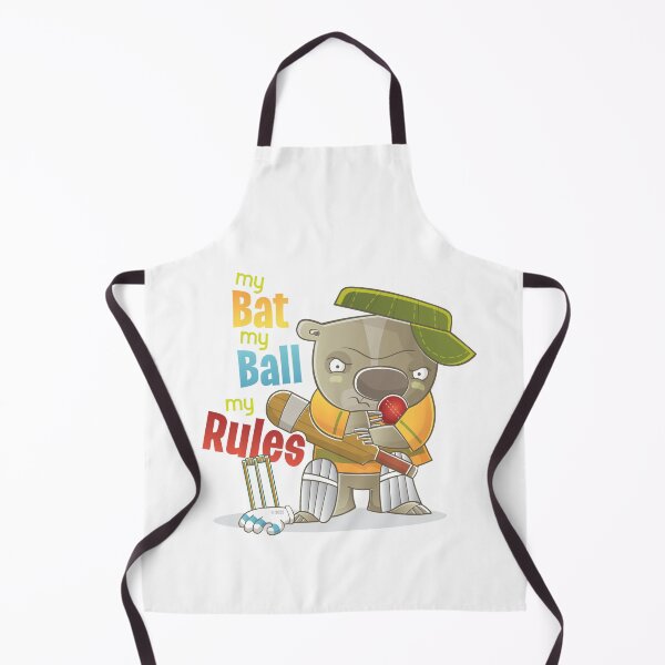 Item preview, Cricket Wombat My Bat My Ball My Rules from 'Big Beach BBQ' designed and sold by Vaughan Duck.