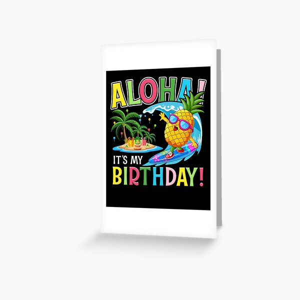 Item preview, Hawaii It My Birthday Party Aloha Hawaiian Floral designed and sold by Stephen-Rotter.