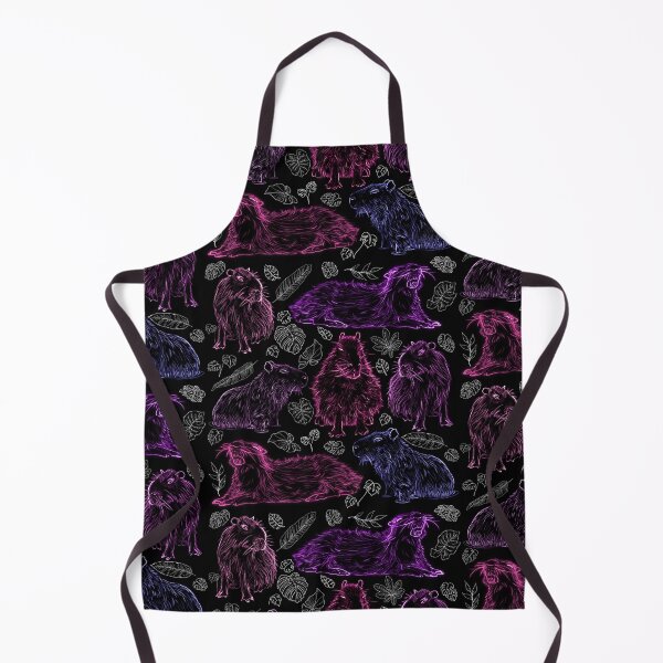 Item preview, Pink and Purple Capybaras with Tropical Leaves designed and sold by nimreninmu.