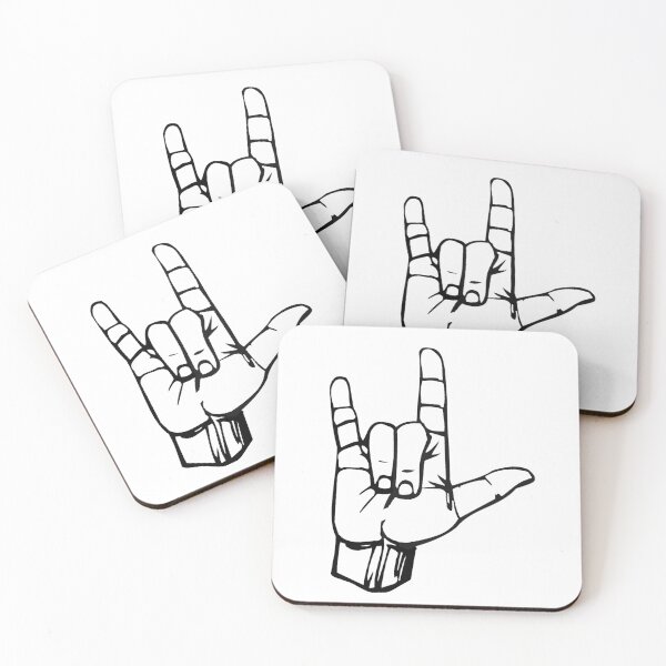 Item preview, Hand I Love You ILY Sign Language Symbol Gesture designed and sold by MadEDesigns.
