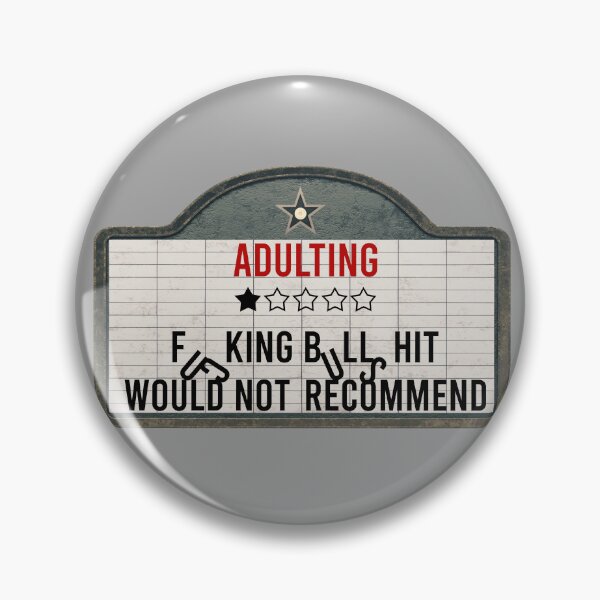 Item preview, Funny Adulting One Star Review Cinema Sign designed and sold by ChicoryJunction.