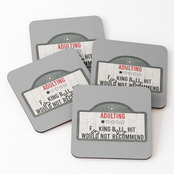 Item preview, Funny Adulting One Star Review Cinema Sign designed and sold by ChicoryJunction.