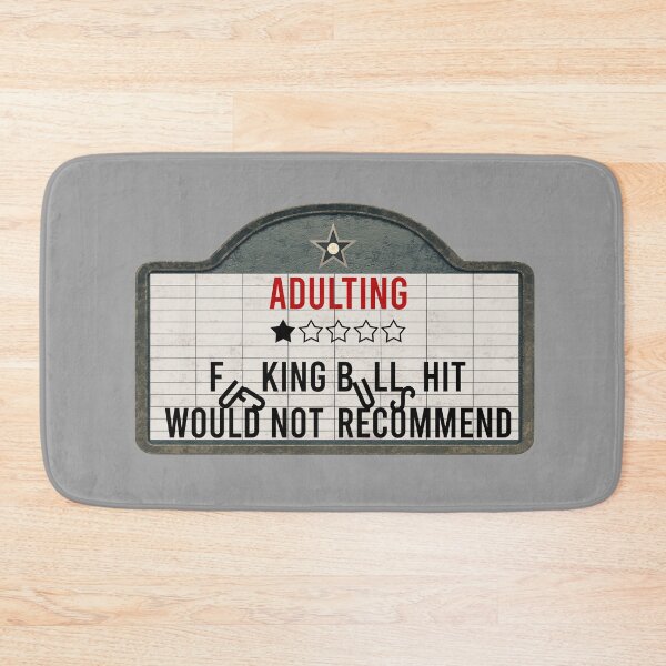 Item preview, Funny Adulting One Star Review Cinema Sign designed and sold by ChicoryJunction.