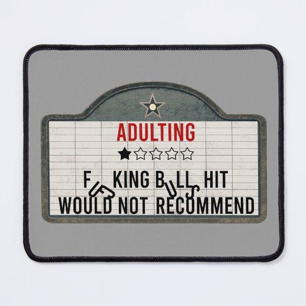 Item preview, Funny Adulting One Star Review Cinema Sign designed and sold by ChicoryJunction.
